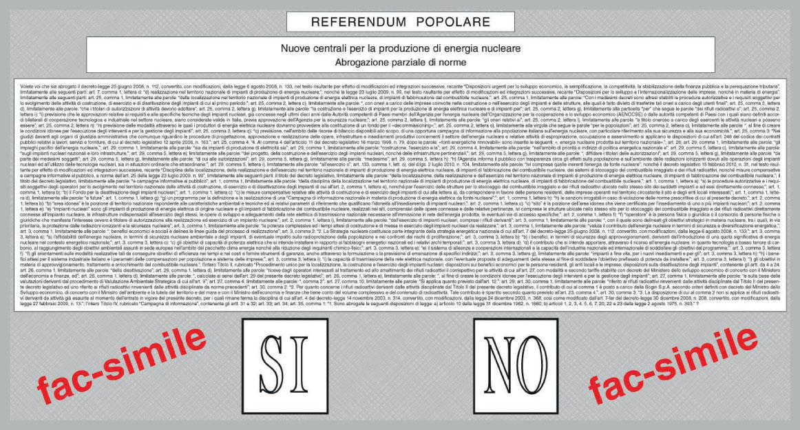 Referendum 2011 - scheda grigia