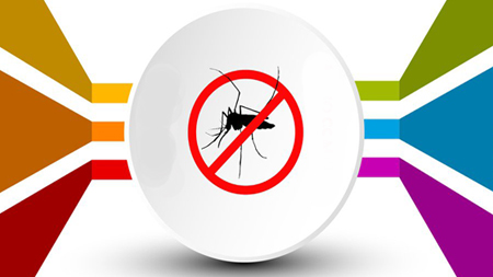 Simbolo con divieto di acceso alle zanzare