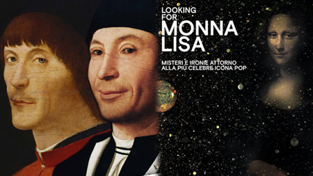 immagine che ritrae particolari delle locandina delle mostre Antonello da Mes e Look.. for Monnalisa