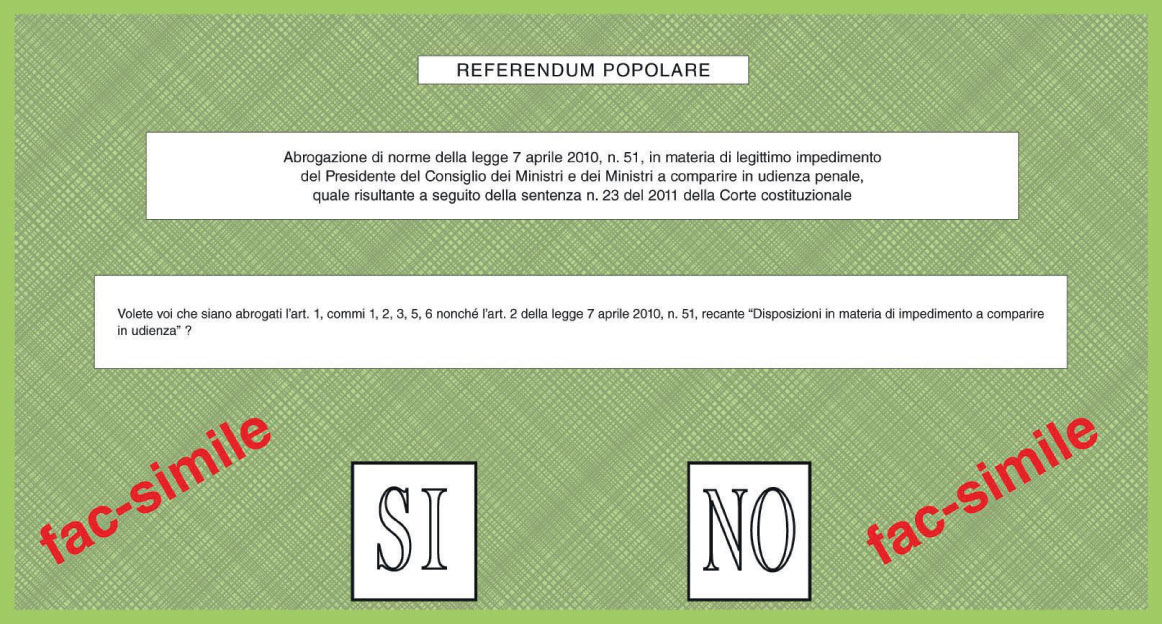 Referendum 2011 - scheda verde